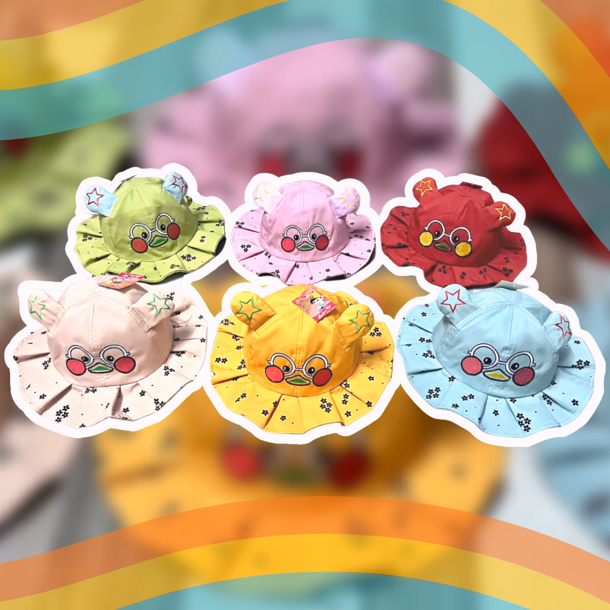 Nón Tai Bèo Họa Tiết Gà Con, Mũ Vải Đính Nơ Cho Bé 3 Đến 10 Tuổi - Shop Mẹ Bống - Ảnh 2