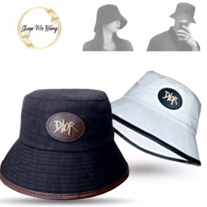 Mũ Bucket, Nón Tai Bèo Vải Kaki Thời Trang Nam Nữ Họa Tiết Logo Dior - Shop Mẹ Bống