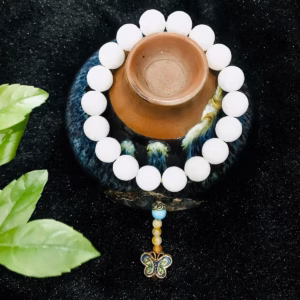 [Dây] Vòng Tay Đá Thạch Anh Trắng Đục 10 Ly Ttvdta018- Tường Thuận