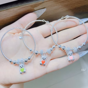Vòng Tay Gấu Bạc Ta Dành Cho Bé Có Thẻ Hóa Đơn - Thắng Giang