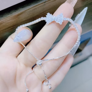 Lắc Tay Nơ Bạc Italy Nhập Khẩu Có Thẻ Hóa Đơn - Thắng Giang