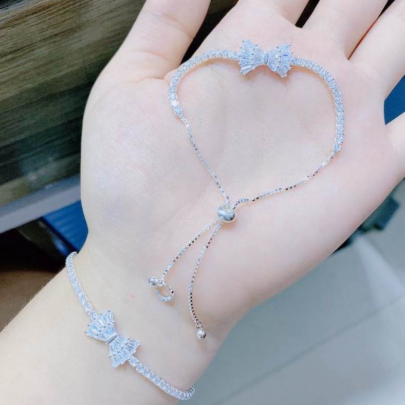 Lắc Tay Nơ Bạc Italy Nhập Khẩu Có Thẻ Hóa Đơn - Thắng Giang - Ảnh 3