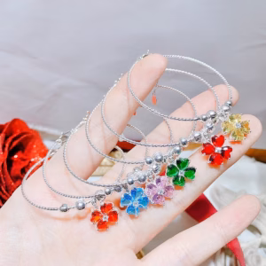 Vòng Tay Cỏ Bốn Lá Phong Thủy Bạc Ta Cao Cấp - Thắng Giang