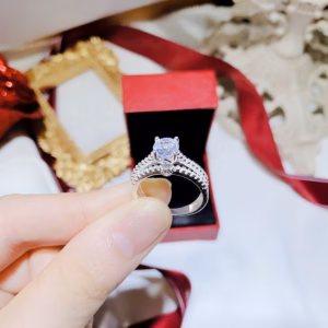 Nhẫn Nhô Bạc Ta Cao Cấp Đính Đá Có Thẻ Hóa Đơn - Thắng Giang