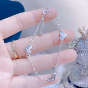 Lắc Tay Trai Tim Hai Mặt Bạc Ta Có Thẻ Hóa Đơn - Thắng Giang