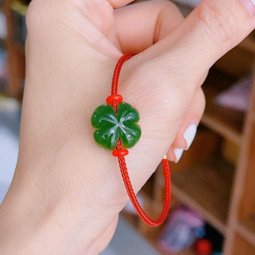 Vòng Tay Cỏ Bốn Lá Ngọc Bích Thiên Nhiên - Thắng Giang - Ảnh 10