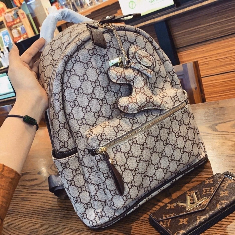 Balo Đi Học, Đi Chơi Đựng Được Sách Vở Size 32 Kèm Móc Treo Cún Wh324 - Winnie House - Ảnh 4