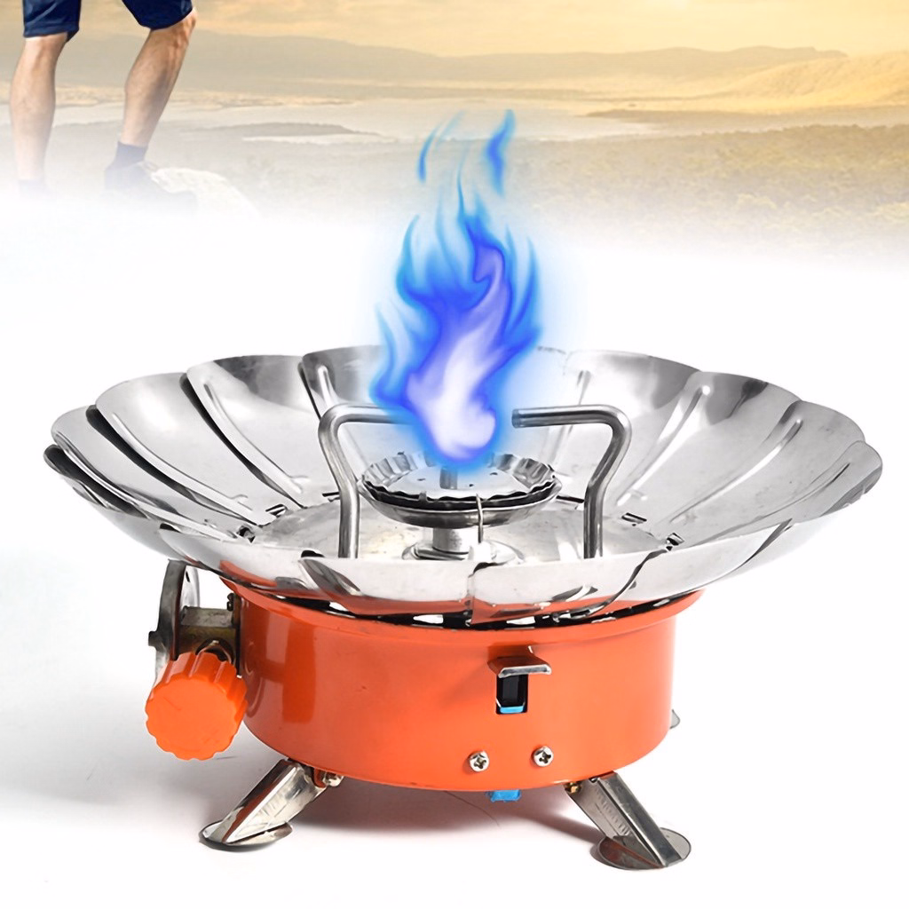 Bếp Ga Xếp Gọn Du Lịch Có Chắn Gió - Su - Ảnh 2