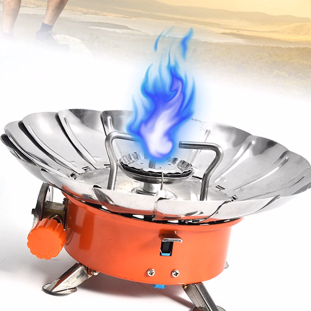 Bếp Ga Xếp Gọn Du Lịch Có Chắn Gió - Su - Ảnh 4