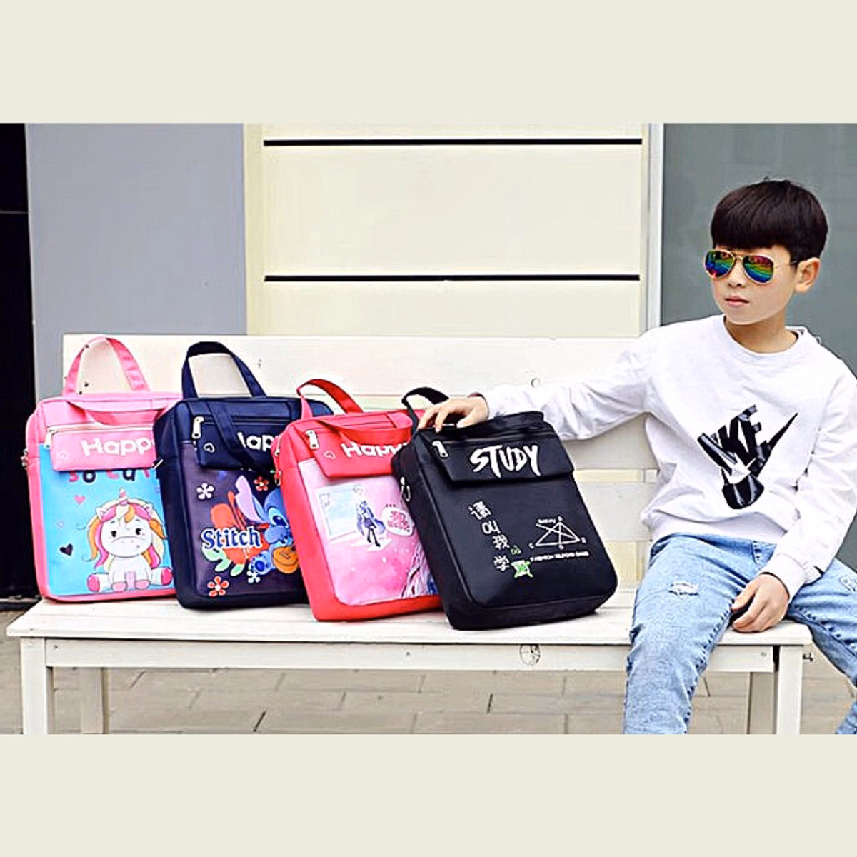 Túi Đeo Chéo Học Sinh Có Quai Xách Đeo Vai-Shop Mẹ Bống - Ảnh 7