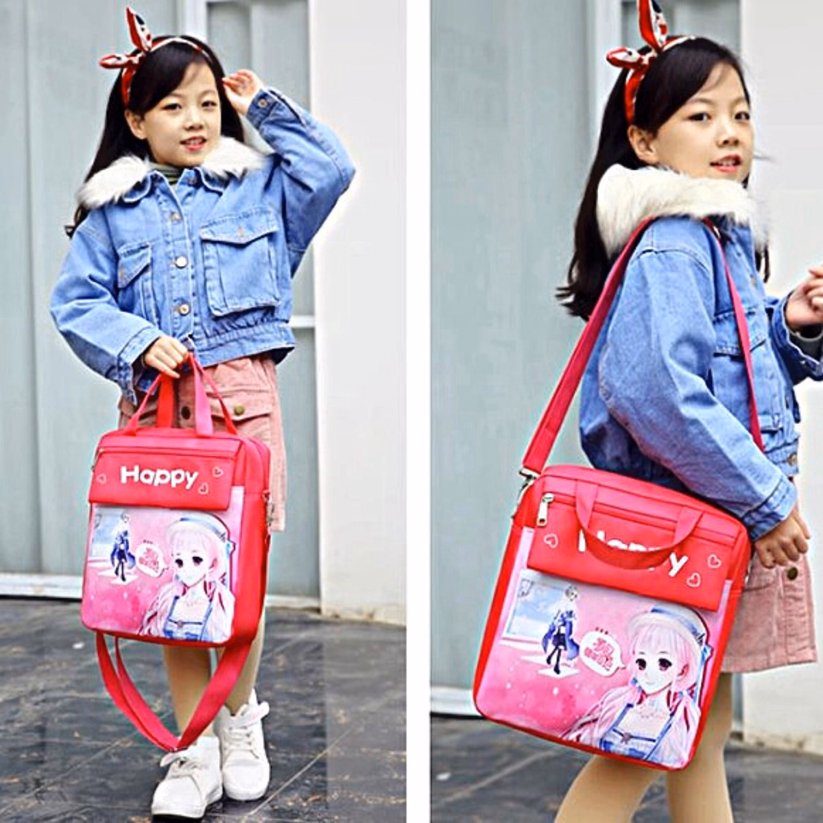 Túi Đeo Chéo Học Sinh Có Quai Xách Đeo Vai-Shop Mẹ Bống