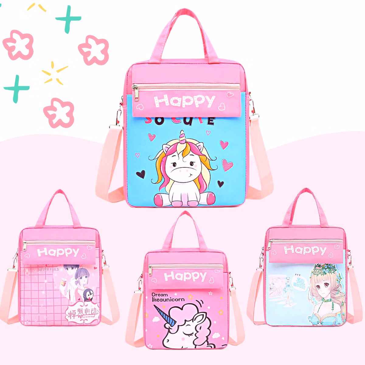 Túi Đeo Chéo Học Sinh Có Quai Xách Đeo Vai-Shop Mẹ Bống - Ảnh 13