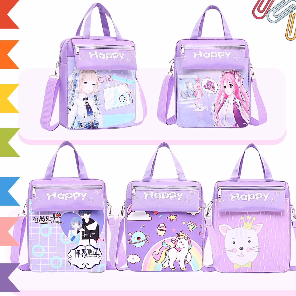 Túi Đeo Chéo Học Sinh Có Quai Xách Đeo Vai-Shop Mẹ Bống - Ảnh 11