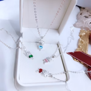 Dây Chuyền Hình Mèo Bạc Ta Chuẩn Dành Cho Bé - Thắng Giang