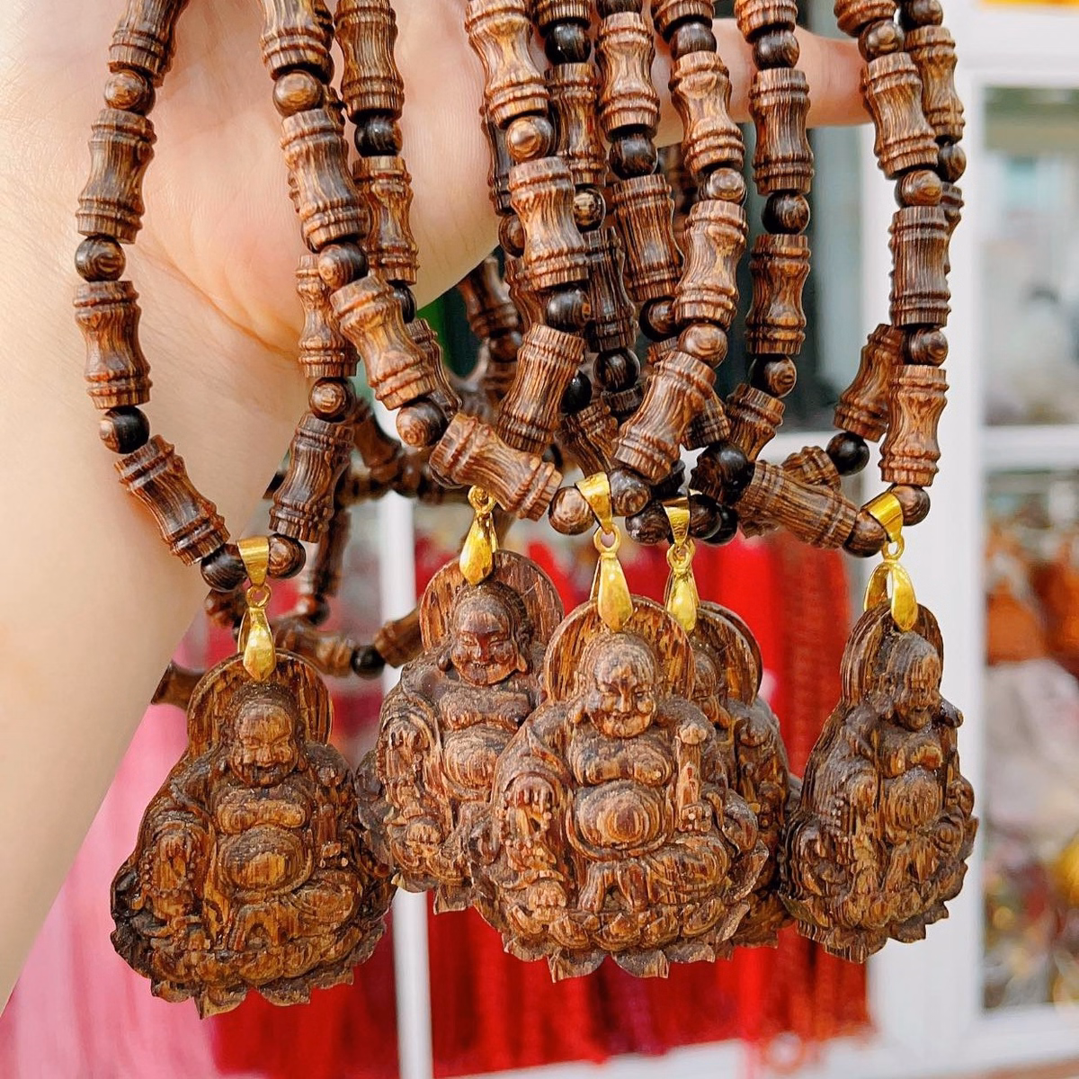 Dây Chuyền Phật Di Lặc Trầm Hương Sánh Chìm Thiên Nhiên - Thắng Giang - Ảnh 3