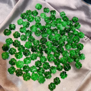 [ 1 Cái ] Mặt Charm Cỏ Bốn Lá Ngọc Cẩm Thạch Sơn Thủy Thiên Nhiên - Thắng Giang