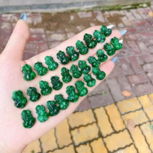 Charm Tì Hưu Ngọc Cẩm Thạch Sơn Thủy Thiên Nhiên Khoan Hai Lỗ Vòng Tay - Thắng Giang