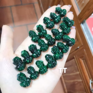 Charm Dây Chuyền Tì Hưu Ngọc Cẩm Thạch Sơn Thủy Thiên Nhiên - Thắng Giang