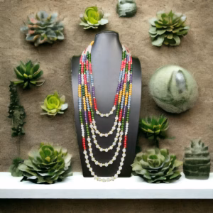 Chuỗi Vòng Cổ Hầu Dâng 5 Tầng Đa Sắc - Thắng Giang