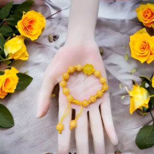 Vòng Tay Cỏ Bốn Lá Thạch Anh Vàng Thiên Nhiên - Thắng Giang