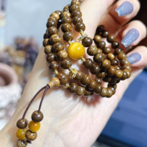 Vòng Tay Trầm Hương Tốc Phối Đá Thạch Anh Mắt Hổ Thiên Nhiên - Thắng Giang