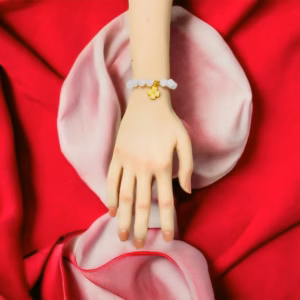 Vòng Tay Đá 8 Ly Phối Cỏ Bốn Lá - Thắng Giang