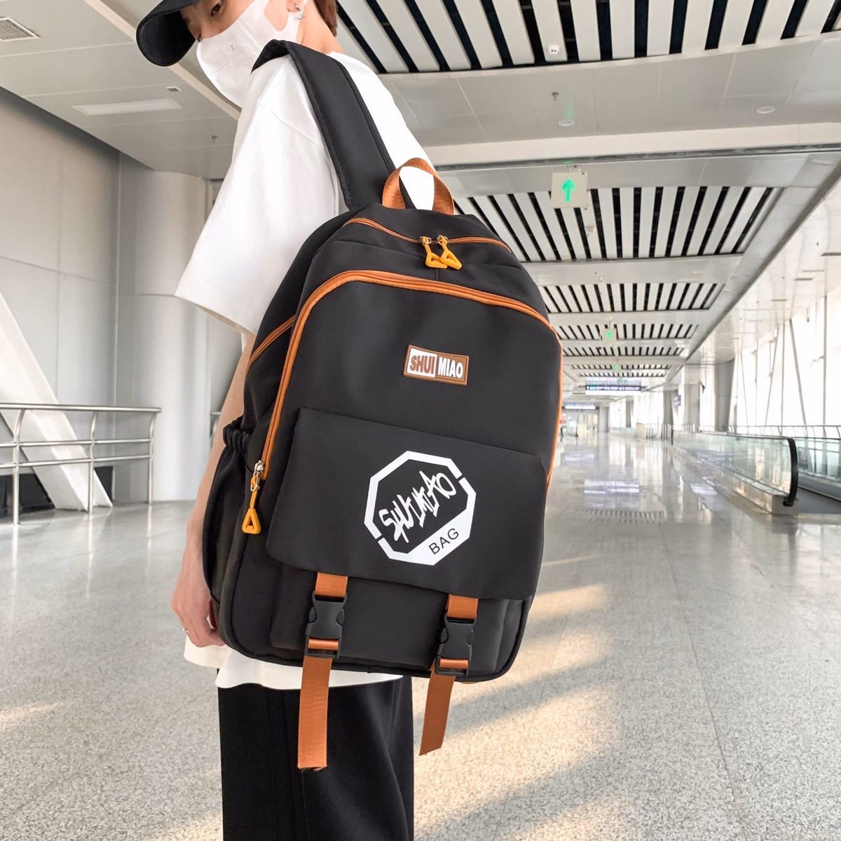 Balo Thời Trang Nam Nữ Nhiều Ngăn Chống Nước Tiện Dụng Wh338 - Winnie House - Ảnh 15