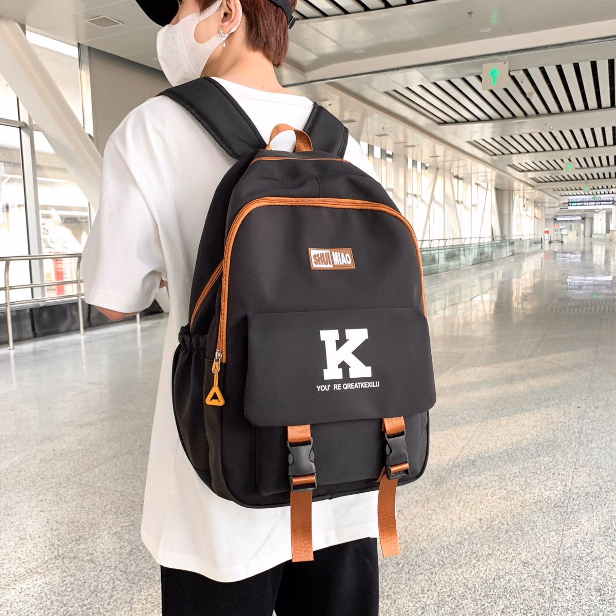 Balo Thời Trang Nam Nữ Nhiều Ngăn Chống Nước Tiện Dụng Wh338 - Winnie House - Ảnh 16