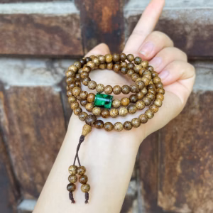 Vòng Tay Trầm Hương Tốc Loại 1 Phối Lu Thống Ngọc Cẩm Thạch Sơn Thủy Thiên Nhiên - Thắng Giang