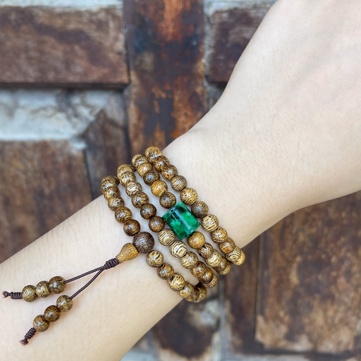 Vòng Tay Trầm Hương Tốc Loại 1 Phối Lu Thống Ngọc Cẩm Thạch Sơn Thủy Thiên Nhiên - Thắng Giang - Ảnh 6