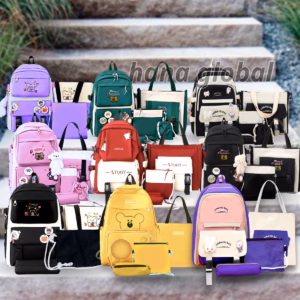 Balo Combo 4 Món Gấu Nâu, Mèo Cute - Shop Mẹ Bống