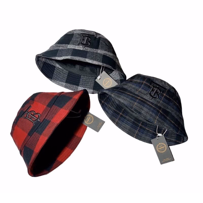 Mũ Bucket Vành Cụp Unisex Caro Sọc Vải Nỉ Thêu Chữ B Sa150 - Sam Store - Ảnh 8