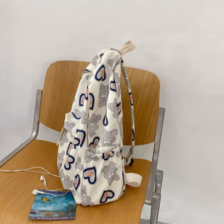 Balo Nữ Đi Học Tặng Kèm Móc Gấu Họa Tiết Hình Gấu Trái Tim Dễ Thương 772 - Larita Fashion - Ảnh 10