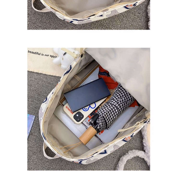 Balo Nữ Đi Học Tặng Kèm Móc Gấu Họa Tiết Hình Gấu Trái Tim Dễ Thương 772 - Larita Fashion - Ảnh 11