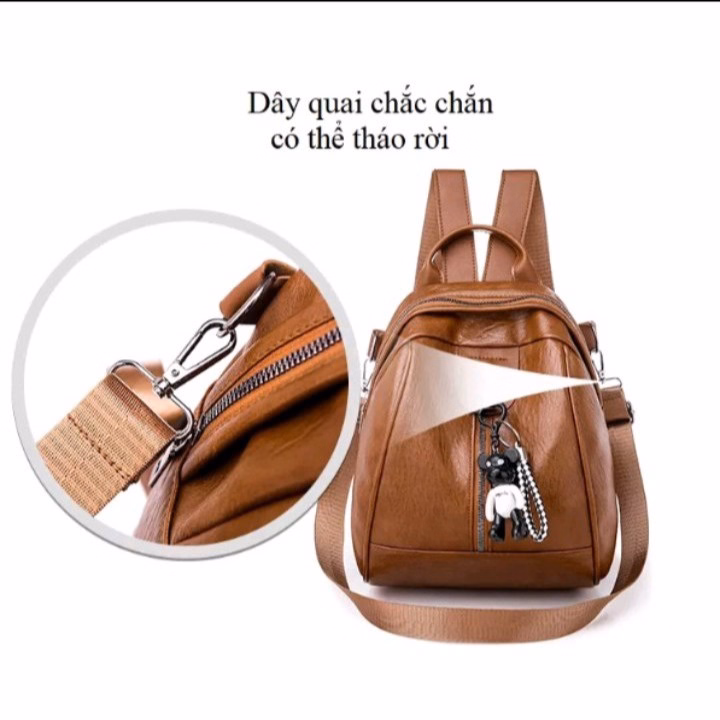 Balo Nữ Mini Nhỏ Gọn Thời Trang Du Lịch Đi Chơi Phong Cách Cá Tính - Shop Mẹ Bống - Ảnh 11