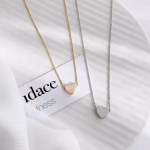 Dây Chuyền Tim Bạc Ta Và Bạc Ta Xi Vàng Có Thẻ Hóa Đơn - Thắng Giang