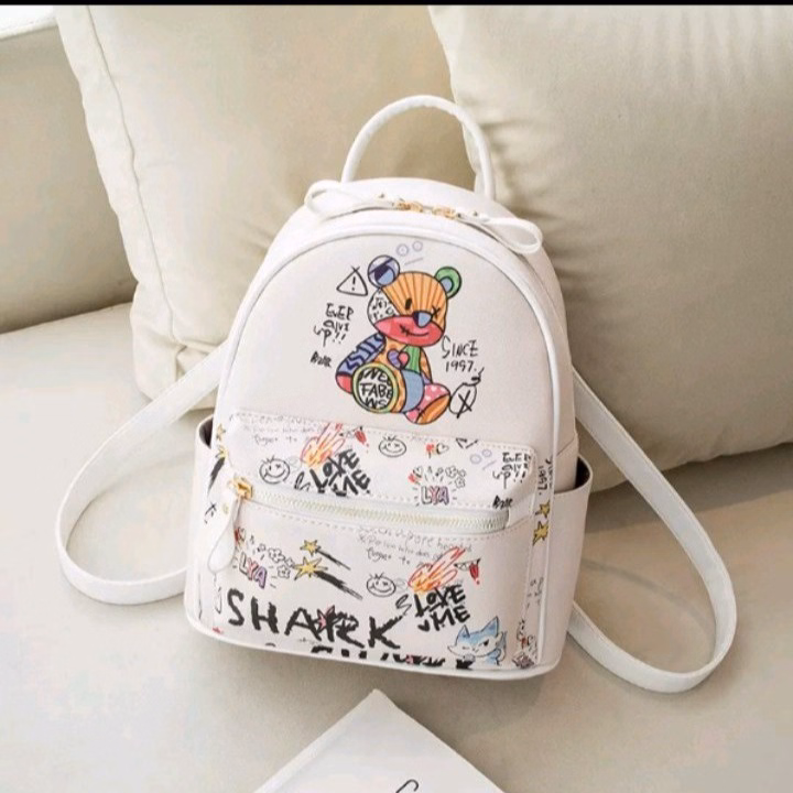 Balo Nữ Mini Đi Chơi Da Pu Họa Tiết Gấu Dễ Thương Hot Trend - Shop Mẹ Bống - Ảnh 12