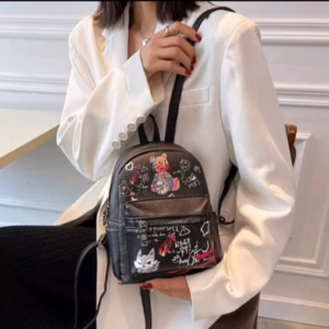 Balo Nữ Mini Đi Chơi Da Pu Họa Tiết Gấu Dễ Thương Hot Trend - Shop Mẹ Bống