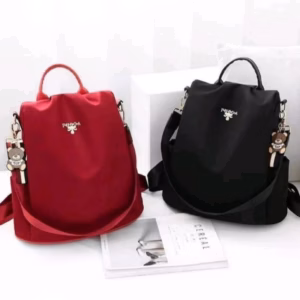 Balo Thời Trang Kéo Khóa Mặt Sau Chống Trộm,Chống Nước Chất Liệu Vải Dù [Kèm Móc Khóa ] - Shop Mẹ Bống