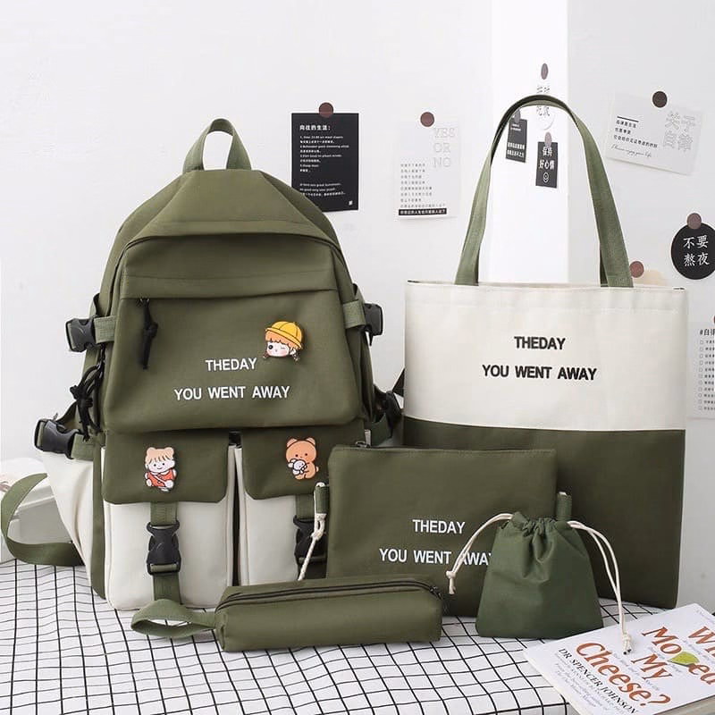 Set Balo 4 Món The Day Phối Màu Vừa A4 Sa123 - Sam Store - Ảnh 3