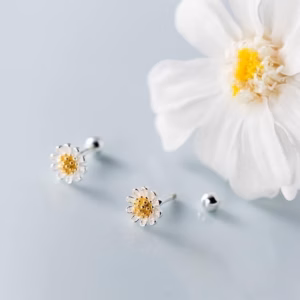 Bông Tai Nụ Hoa Xuyến Chi Bạc Ta Có Thẻ Hóa Đơn - Thắng Giang