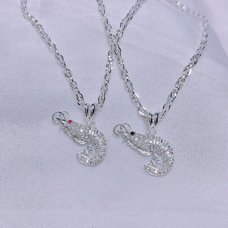 Dây Chuyền Tôm Bạc Ta Dành Cho Bé Có Thẻ Hóa Đơn - Thắng Giang