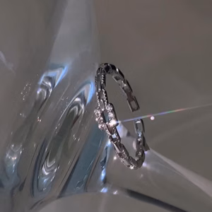 Nhẫn Mắt Xích Nối Mặt Vuông Bạc Ta Cao Cấp Có Thẻ Hóa Đơn - Thắng Giang