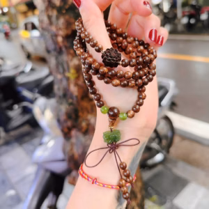 Vòng Tay Sen Trầm Hương Tốc Phối Sen Ngọc Bích Thiên Nhiên Tết Đồng Tâm - Thắng Giang