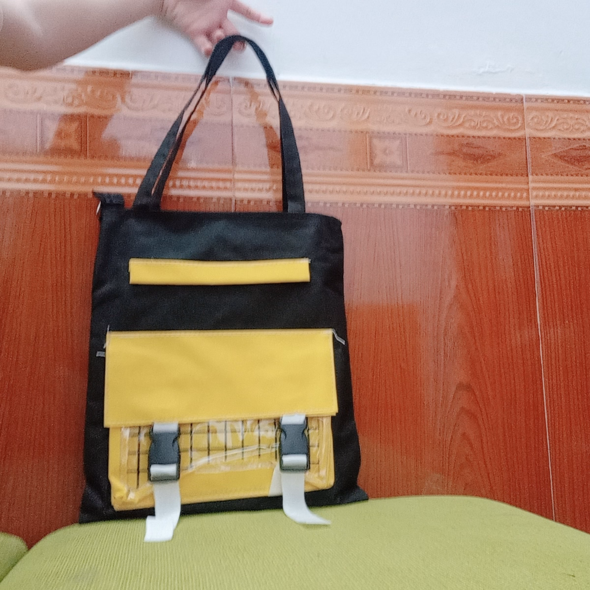 Túi Tote Đeo Chéo, Túi Xách Vải Canvas Có Khoá Dây Kéo - Shop Mẹ Bống - Ảnh 2