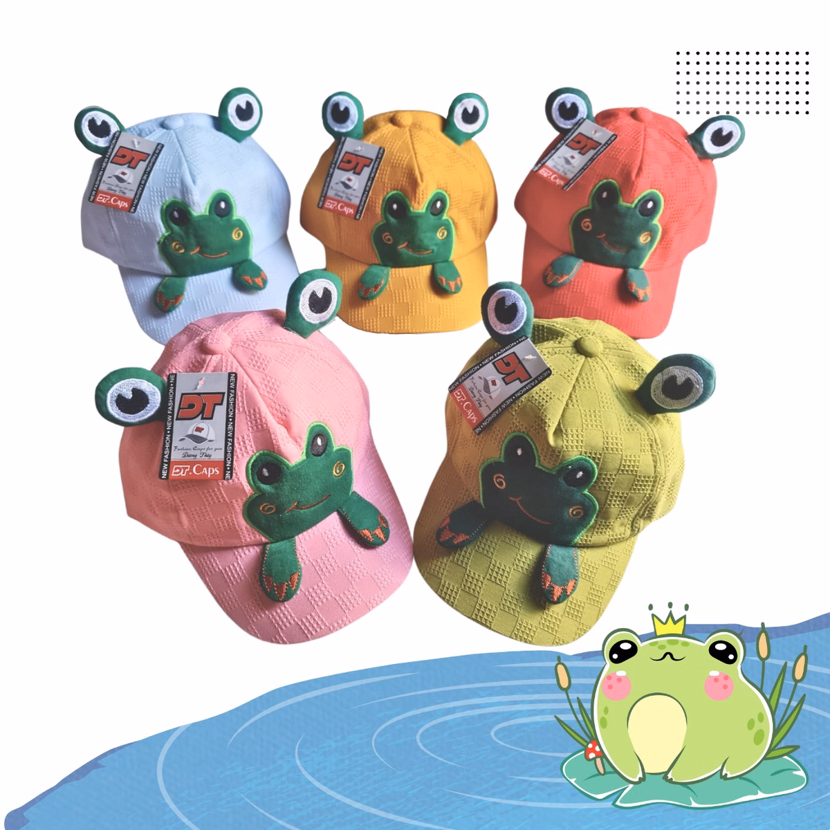 Mũ Lưỡi Trai, Nón Kết Trẻ Em Hình Ếch Kaki Xốp Thoáng Khí Cho Bé 1 Đến 6 Tuổi - Shop Mẹ Bống - Ảnh 2