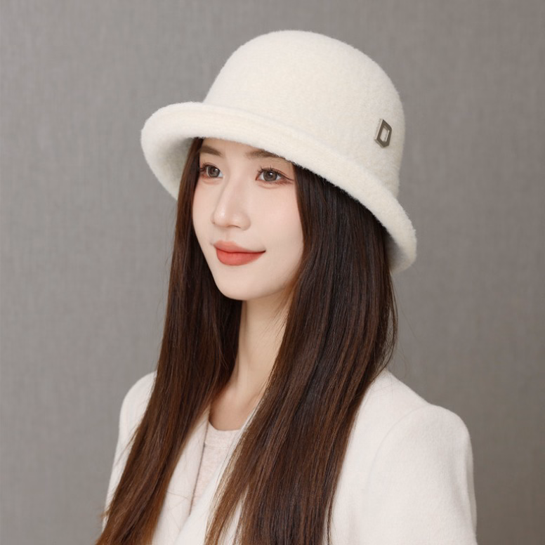 Mũ Bucket, Chất Dạ Chữ D Vành Cong Mềm Mại Hanh Lịch / Quảng Châu - Shop Mẹ Bống - Ảnh 4