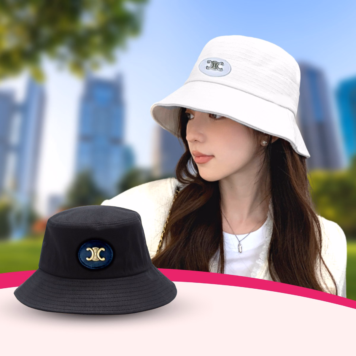 Mũ Bucket, Nón Tai Bèo Vải Kaki Thời Trang Nam Nữ Họa Tiết Logo Chữ C - Shop Mẹ Bống