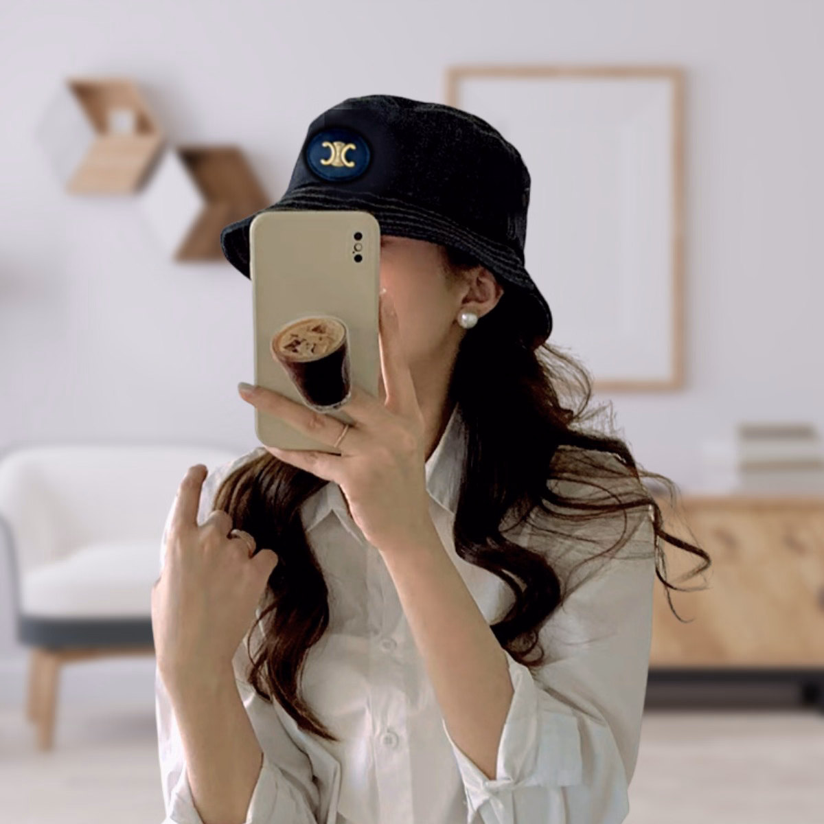 Mũ Bucket, Nón Tai Bèo Vải Kaki Thời Trang Nam Nữ Họa Tiết Logo Chữ C - Shop Mẹ Bống - Ảnh 2