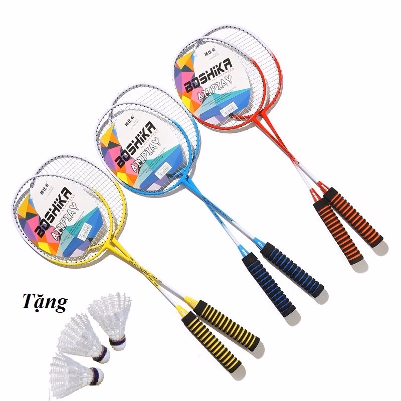 Bộ 2 Vợt Cầu Lông Boshika 301 Tay Cầm Mút Xốp Chống Trơn Tặng Kèm 3 Quả Cầu, Túi Đựng, Vợt Cầu Lông Boshika - Cheap&Good - Ảnh 6
